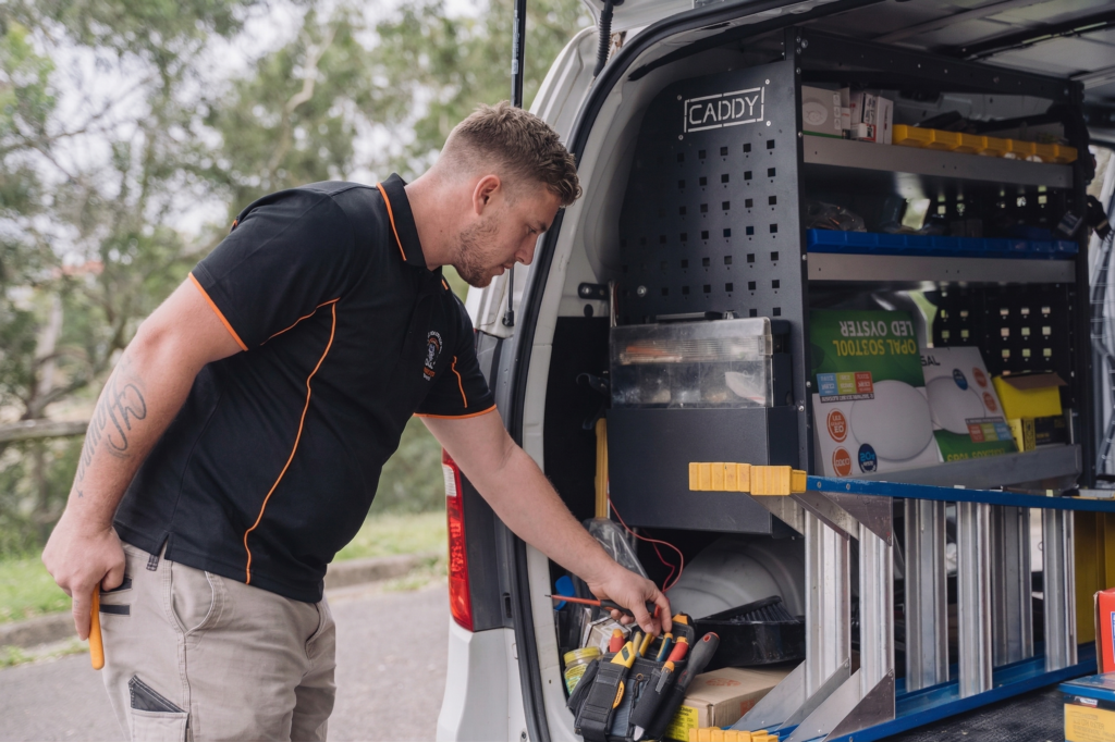 Licensed Chippendale electrician working on a residential job
